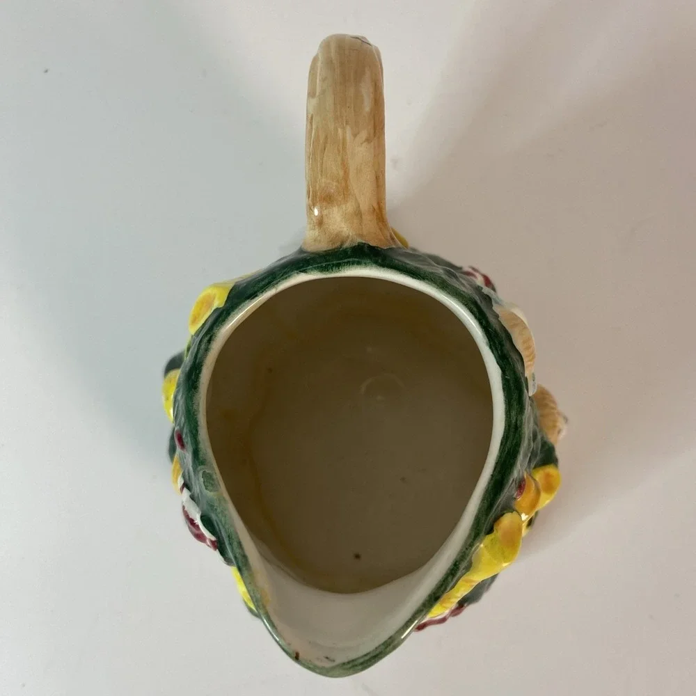 Vtg Earthenware Christmas Tree Sugar & Creamer Set w/Original Box Kitchen Decor
